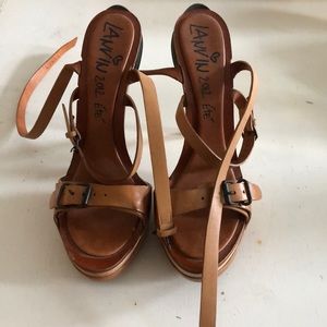 Lanvin tan strappy heel!!!